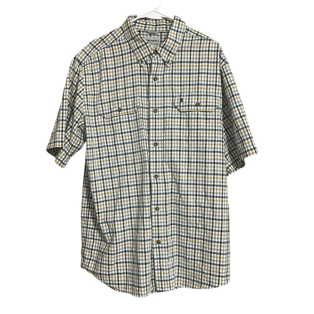 Carhartt Multicolor Plaid Workwear Casual Preppy‎ Grunge Button Down Shirt XL